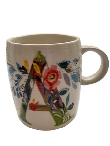 Tazza Starla M Hoffman Anthropologie Petal Pallet lettera A monogramma floreale - Foto 1 di 7
