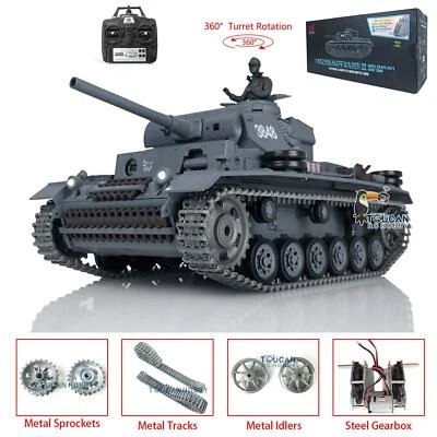 Henglong Upgraded 1/16 7.0 Deutscher Panzer III L RTR RC Panzer 3848 360°Turret - Bild 1 von 4