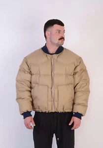 Chaqueta acolchada Togs Unlimited Chevignon vintage de nailon beige para hombre talla XXL - Imagen 1 de 16