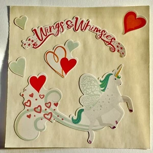 Vintage Fairy Unicorn Stickers 1980s Wings Heart Horse Whimsies Mystical Fantasy - Picture 1 of 6