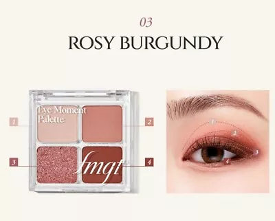 THE FACE SHOP Eye Moment Palette #03 Rosy Burgundy Eye Shadow Korean Cosmetics - Image 1 of 4