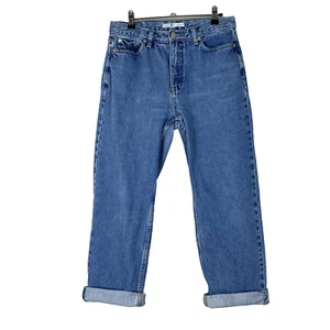 Vintage Tommy Hilfiger Womens Denim Jeans 10 High Waist 100% Cotton Distressed - Picture 1 of 12
