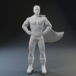 Shazam Saturday Morning Cartoon 10inch 3D Printed - Picture 1 of 2