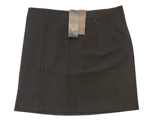 Falda para mujer Ralph Lauren NUEVA CON ETIQUETAS negra a rayas con cremallera a rayas talla 6 pequeña - Imagen 1 de 8