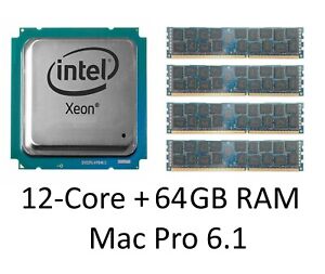 Intel Xeon E5-2697v2 2,7 GHz 12-Core + 64GB 1866 MHz RAM Apple Mac Pro 6.1 2013
