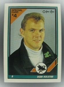 1991-92 O-Pee-Chee Inserts Dean Kolstad #4S San Jose Sharks