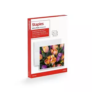 Staples Inkjet Notecards 5 1/2" x 4 1/4" Matte 100/Pack 610397 - Picture 1 of 5