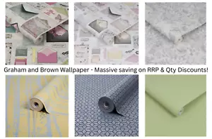 Papel pintado Graham and Brown Super Fresco Boutique PVP £13/£14 ahora £5 y FREEPOST - Imagen 1 de 15
