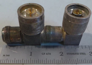 (2) Adapter N (Stecker) auf N (Buchse) rechter Winkel - Bild 1 von 2