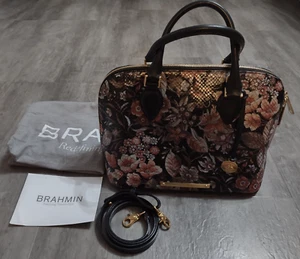 NWT Brahmin Vivian Black Bohemia Vineyard Leather Satchel Handbag - Picture 1 of 8