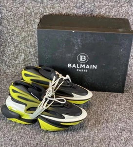 Balmain Men's Unicorn Low Top Chunky Sneakers Neoprene Men's Size 12 - Picture 1 of 12