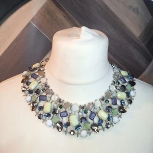 Huge Extra Large Bejewelled Collar Choker Costume Jewellery Necklace Heavy 242g - Picture 1 of 16