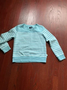 gap kids girl’s pastel blue striped sweatshirt 10Y - Picture 1 of 6