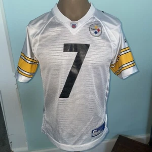 Reebok Pittsburgh Steelers Jersey Ben Roethlisberger #7NFL Youth Lg. 14/16 White - Picture 1 of 8