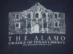Vintage 90s The Alamo T-Shirt XXL Blue Single Stitch Made In USA 100% Cotton - Picture 1 of 15