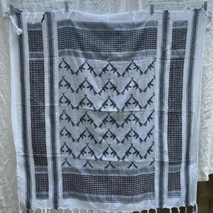 BUFANDA M16 HEMAGH Keffiyeh Desert blanco y negro 43" x 43" - Imagen 1 de 5