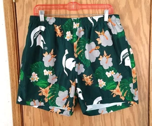 Michigan State Spartans Badehose Erwachsene XL grün Boardshorts Blume Herren NEU - Bild 1 von 13
