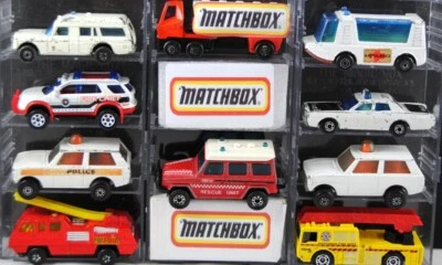 Various MATCHBOX SUPERFAST EMERGENCY RESCUE FIRE ENGINE POLICE Vehicle Mix Lot - Image 1 of 4