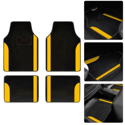 Car Floor Mat for Subaru Type B Liner Carpet Suede Type 7 Black Yellow Foto 1 de 4