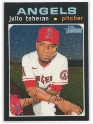 2020 Topps Heritage High Baseball Julio Teheran Base Chrome #THC-516 697/999  - Image 1 of 2