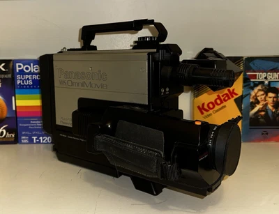 TESTED(read desc) Panasonic PV-200D VHS Camcorder & working PV-A20M Base Station - Image 1 of 4