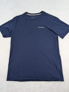 Patagonia Flying Fish T-Shirt Herren S Blau Kurzarm Dreizack Bio Baumwolle - Bild 1 von 10