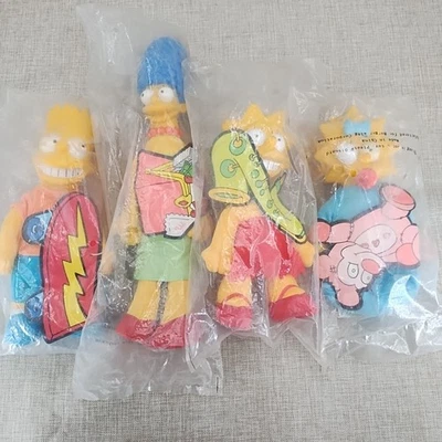 Juguete de peluche vintage 1990 Burger King Los Simpson Marge Maggie Bart Lisa nuevo *Leer Foto 1 de 4
