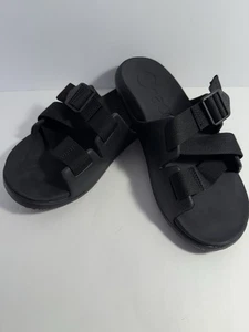 Chaco Chillos Damen-Pantoletten Größe 9 Recovery schwarz vegan bequem fließend gebraucht, in einwandfreiem Zustand - Bild 1 von 4