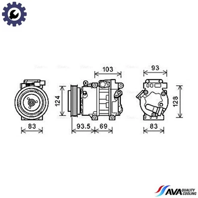 COMPRESSOR AIR CONDITIONING HYAK238 FOR HYUNDAI KIA CEE'D/Hatchback/SW/PRO 1.4L - Image 1 of 4