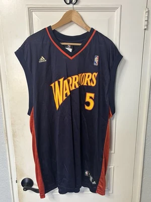 Camiseta Adidas Vintage Anos 2000 NBA Golden State Warriors #5 Baron Davis XXL - Imagem 1 de 4