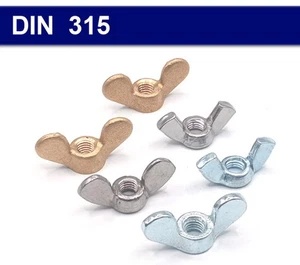 Flügelmuttern DIN 315 deutsche amerikanische Form - Stahl / Edelstahl / Messing - Bild 1 von 3