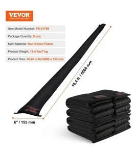VEVOR Flood Barriers, Water Activated Dam Bags 8-Pack - 16.4ft x 6in each - Picture 1 of 8