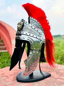 Engraved Medieval Roman Centurion Helmet – Authentic Roman Design LARP & Cosplay - Picture 1 of 7
