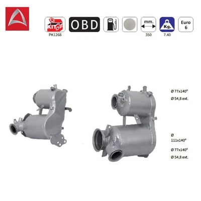 Soot particulate filter diesel particulate filter DPF for Audi Seat Skoda VW 2.0 TDI - Image 1 of 3