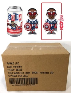 Funko Vinyl SODA CAN Figure Falcon CAPTAIN AMERICA Case of 6 w/Chase IE VERSION - Picture 1 of 2