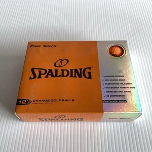Spalding Pure Speed 12 Pack Orange Golf Balls Exceptional Distance BRAND NEW - Picture 1 of 7
