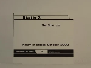 STATIC X THE ONLY (H1) 1 Track Promotional CD Single plus White Sleeve WARNER RE - Picture 1 of 7