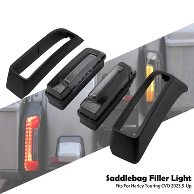 Motorcycle Rear Fender Side Light Saddlebag LED Tail Light For Harley Touring 24 - Image 1 of 4
