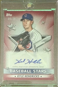2022 Topps KYLE HENDRICKS Auto Red Parallel 05/25 Baseball Stars Chicago Cubs - Picture 1 of 2