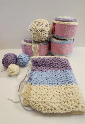 SWEET ROLL GELATO POP PREMIER YARNS LOT OF YARN CAKES BALLS  STARTER CROCHET PRO - Image 1 of 4