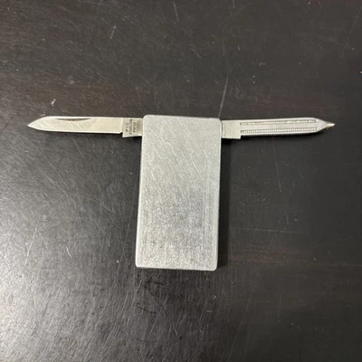 Vintage PIC Pocket Knife and File Money Clip Combo Stainless Steel Japan. Used - Image 1 of 4