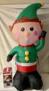 Inflable Navidad 4’ Santa’s Elf con Luz LED Gemmy Holiday Time - Funciona - Imagen 1 de 8