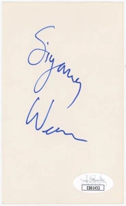 Weaver, Sigourney firmato 3 x 5 9,5 714687 JSA LOA (cartolina) - Foto 1 di 1