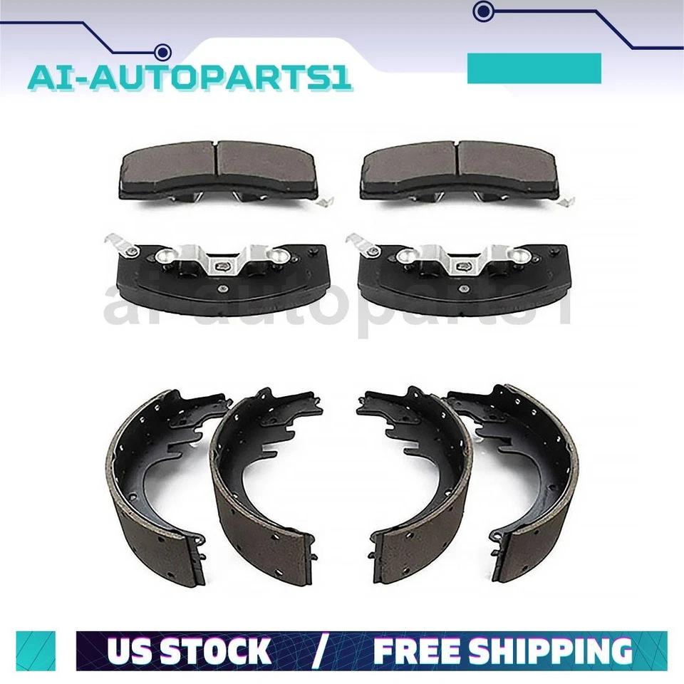 For 1996 Chevrolet G30 Front Brake Pads Kit & Rear Brake Shoes - Image 1 of 4
