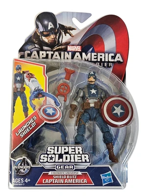 CAPITÁN AMÉRICA EL SOLDADO DE INVIERNO ESCUDO BLITZ GORRA FIGURA MOSC 3.75" 2013 DIFÍCIL DE ENCONTRAR Foto 1 de 4