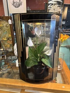 Mid Century Jon Gilmore schwarz und gold 3D ummantelt Calla Lilie verspiegelt Wandkunst - Bild 1 von 9