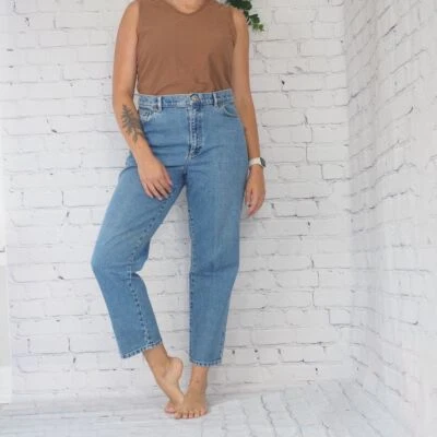 Jeans Ralph Lauren Vintage Mujer Talla 12/14 Cintura 34 Relajado 100% Algodón Denim Foto 1 de 4