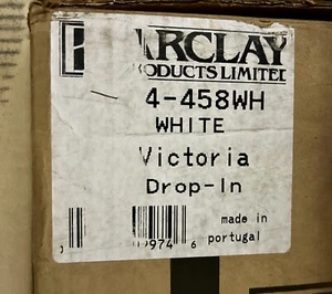 Barclay 4-458WH Victoria Drop In Sink White - Picture 1 of 1