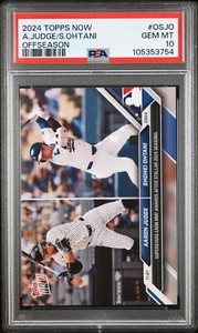 π₯ 2024 Topps Now Aaron Judge/Shohei Ohtani Dual MVP Powerhouse #OSJO β PSA 10π₯ - Picture 1 of 2
