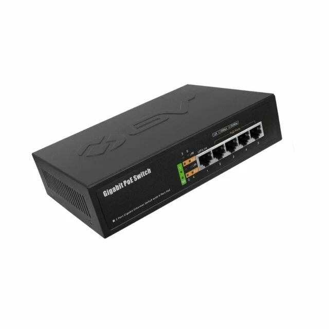Bv Tech Poe-Sw501g Poe Switch,Camera Inputs 4,4-29/32" L - Image 1 of 1
